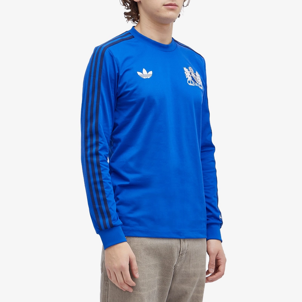 Adidas Originals Men's Manchester United FC Long Sleeve Jersey Top Bold Blue